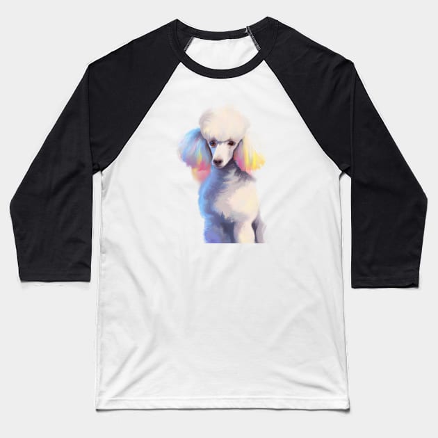 Cute Poodle Drawing Baseball T-Shirt by Play Zoo